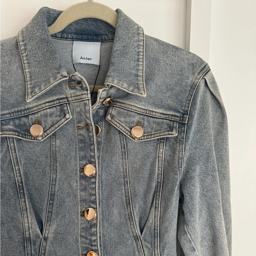 ACLER Mini Denim Dress (new, never worn) - Picture 1 of 6